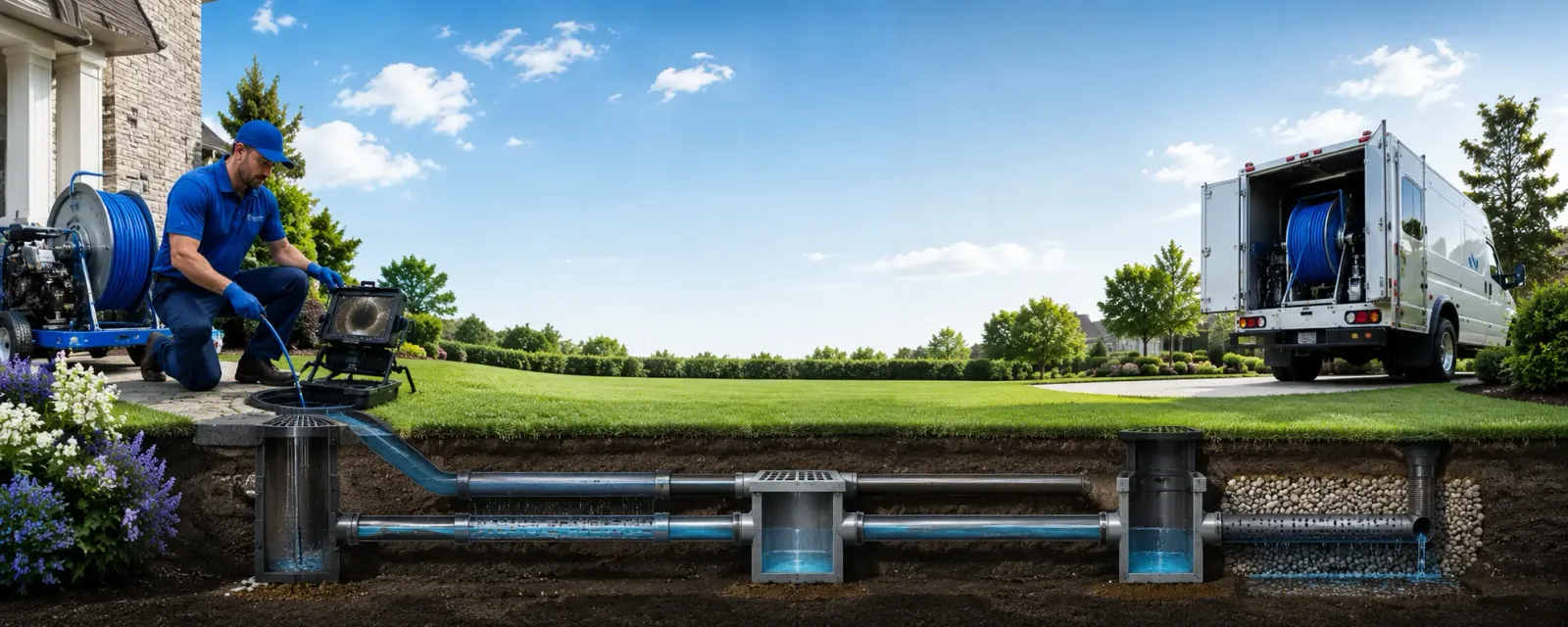 Outdoor drain cleaning information for Blanchard, PA